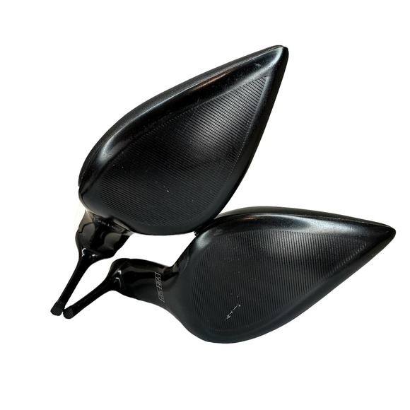 Women Stiletto Ankle Boots Size 7.5 High Heel Pointed Toe Black White NEW - Picture 12 of 15